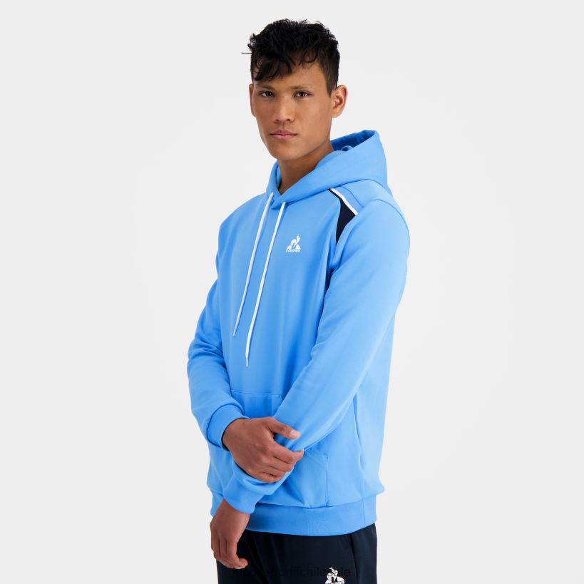 hombres sudadera con capucha azul T24B236 Le Coq Sportif ropa