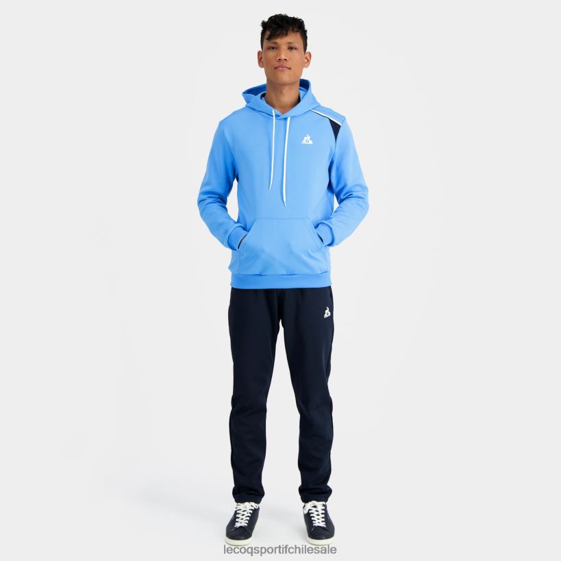hombres sudadera con capucha azul T24B236 Le Coq Sportif ropa