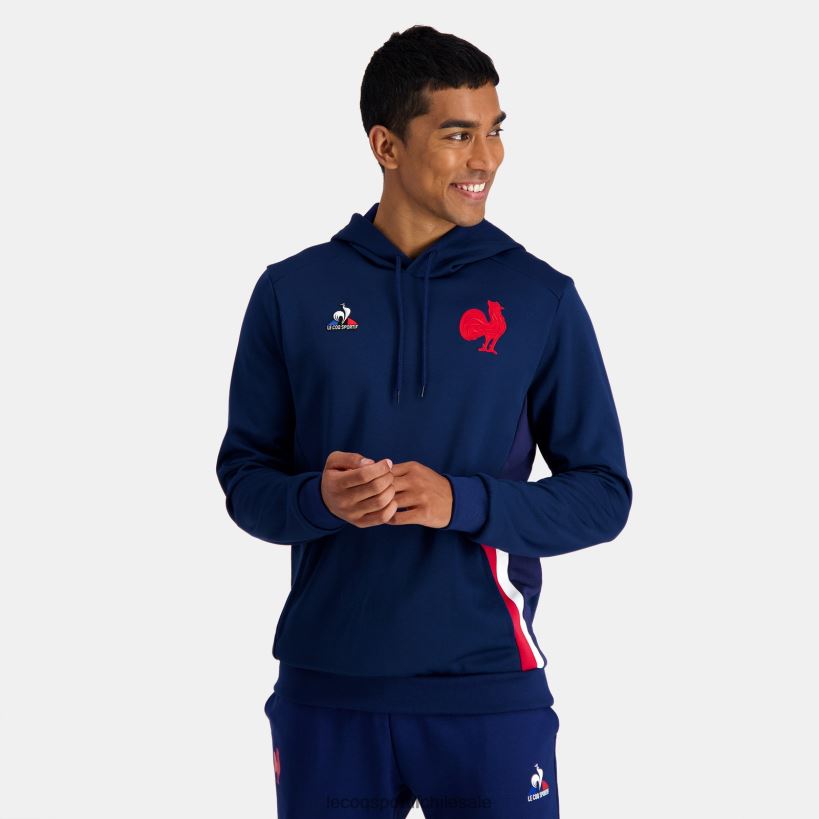 hombres sudadera con capucha azul T24B237 Le Coq Sportif ropa