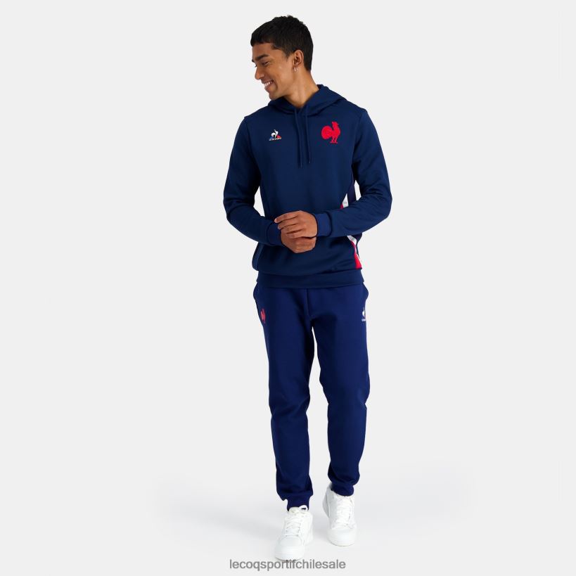hombres sudadera con capucha azul T24B237 Le Coq Sportif ropa