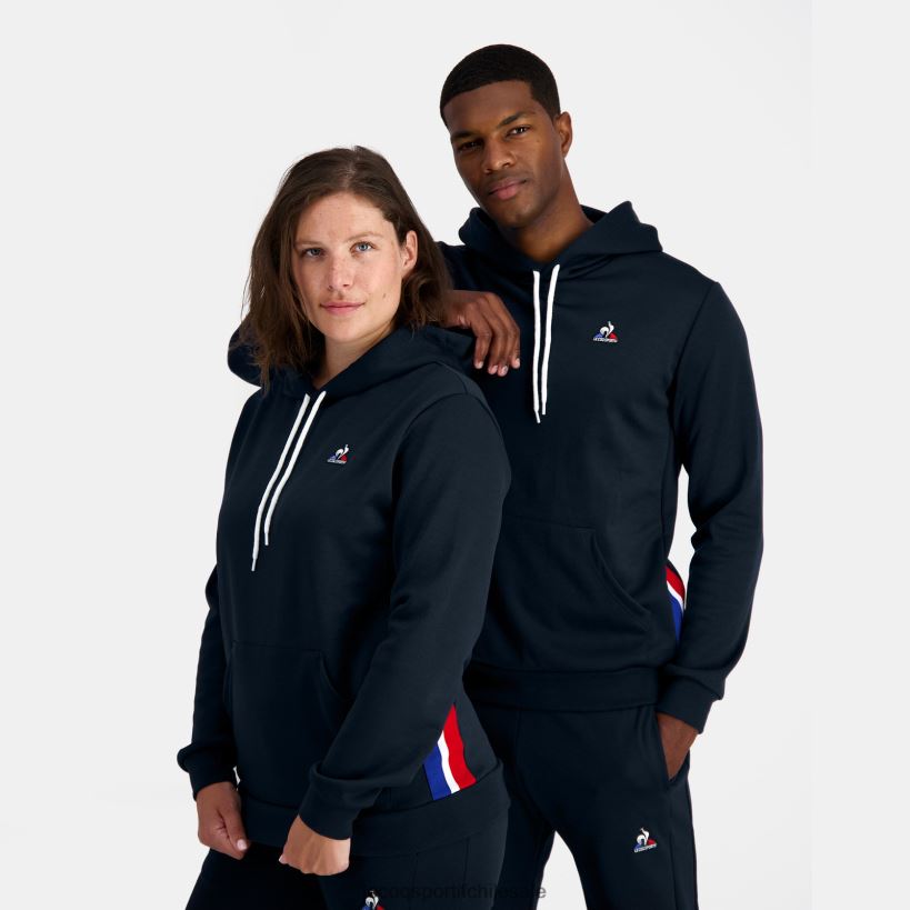 hombres sudadera con capucha azul T24B24 Le Coq Sportif ropa