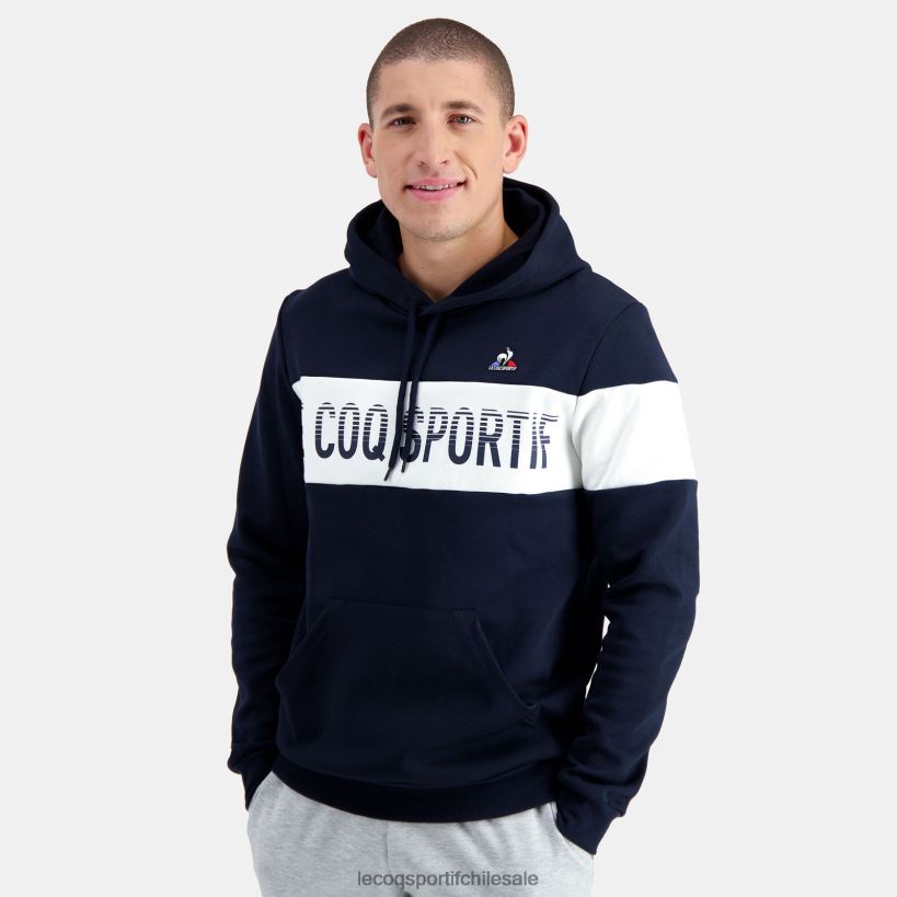 hombres sudadera con capucha azul T24B267 Le Coq Sportif ropa