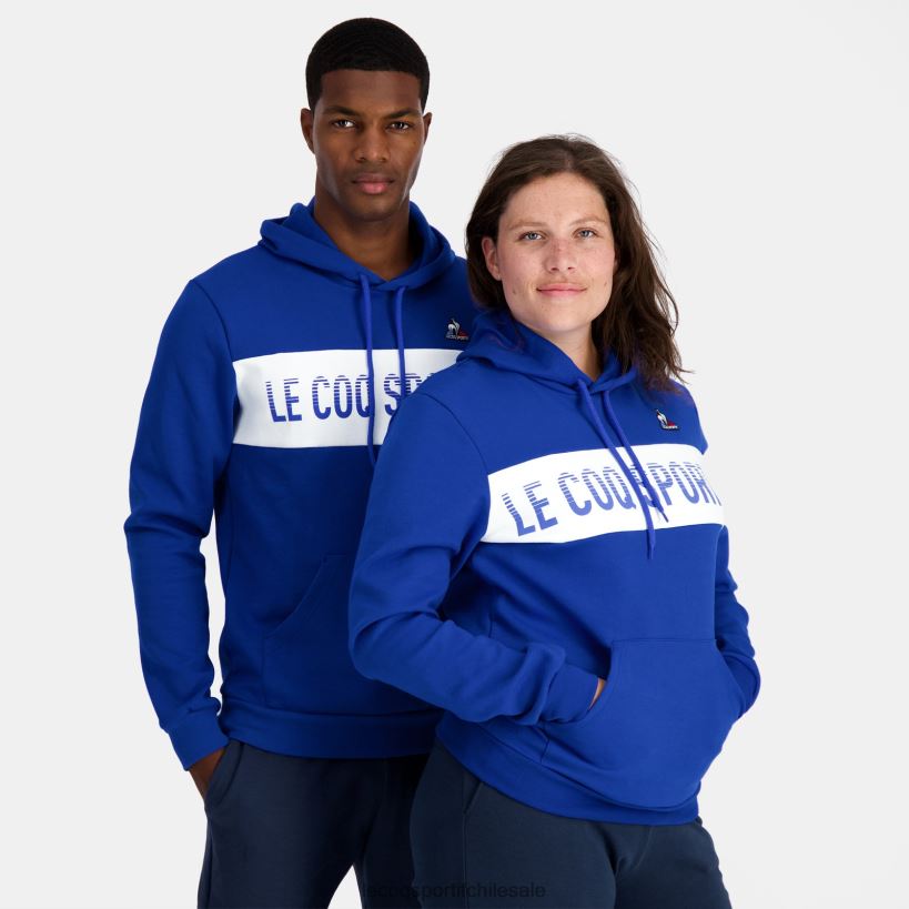 hombres sudadera con capucha azul T24B26 Le Coq Sportif ropa
