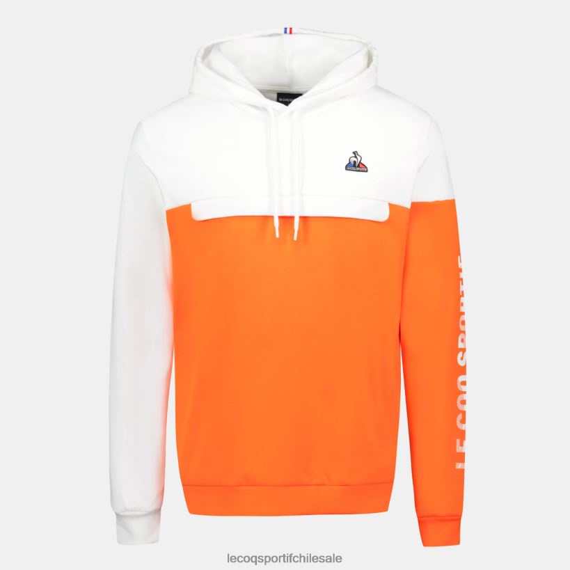 hombres sudadera con capucha naranja T24B218 Le Coq Sportif ropa