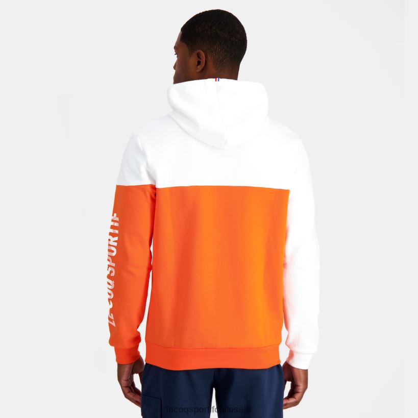 hombres sudadera con capucha naranja T24B218 Le Coq Sportif ropa