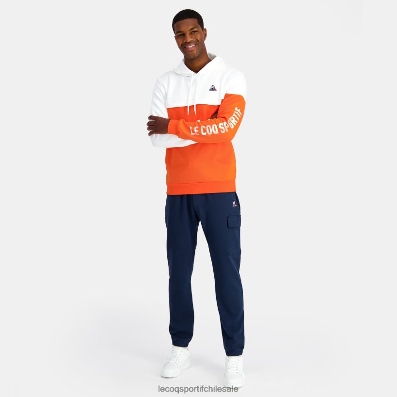 hombres sudadera con capucha naranja T24B218 Le Coq Sportif ropa