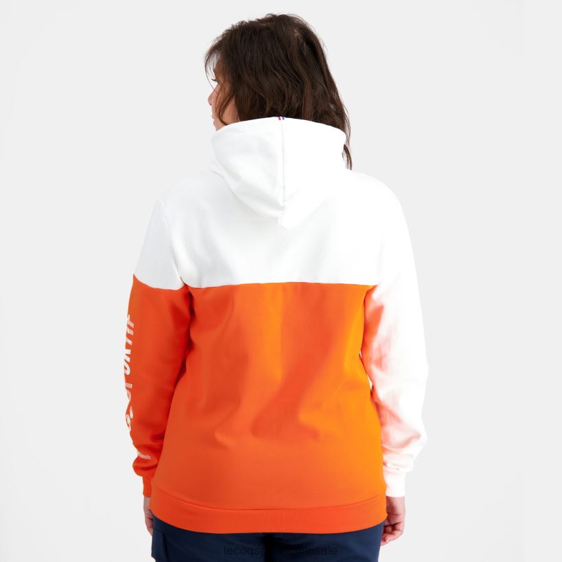 hombres sudadera con capucha naranja T24B218 Le Coq Sportif ropa