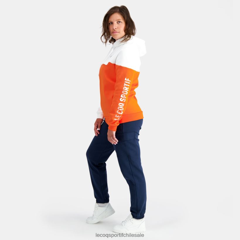 hombres sudadera con capucha naranja T24B218 Le Coq Sportif ropa