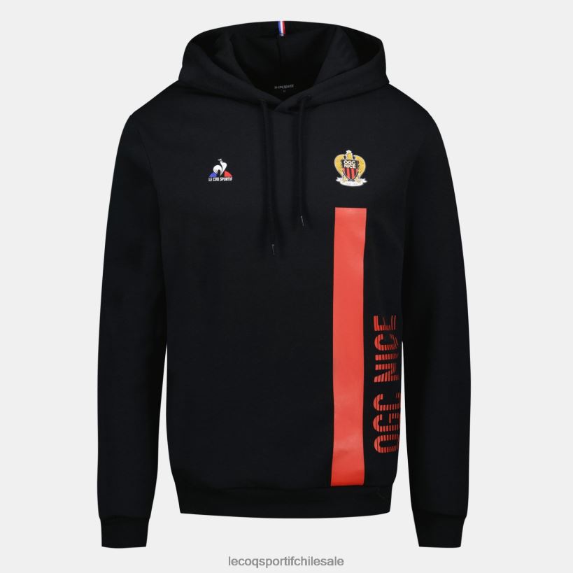 hombres sudadera con capucha negra T24B215 Le Coq Sportif ropa