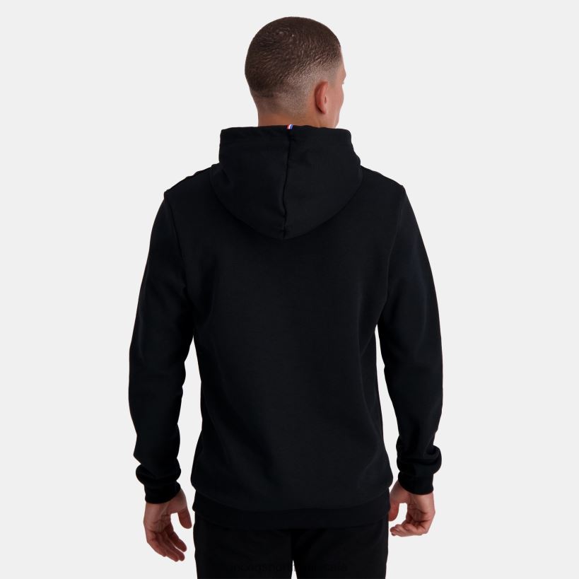 hombres sudadera con capucha negra T24B215 Le Coq Sportif ropa
