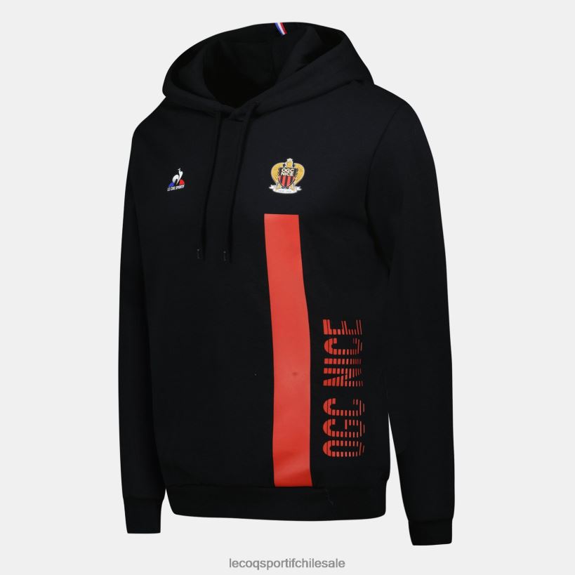 hombres sudadera con capucha negra T24B215 Le Coq Sportif ropa