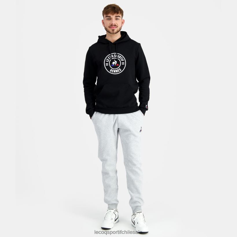 hombres sudadera con capucha negra T24B239 Le Coq Sportif ropa