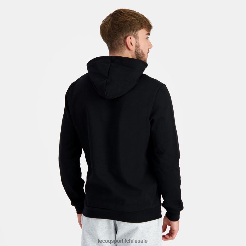 hombres sudadera con capucha negra T24B240 Le Coq Sportif ropa