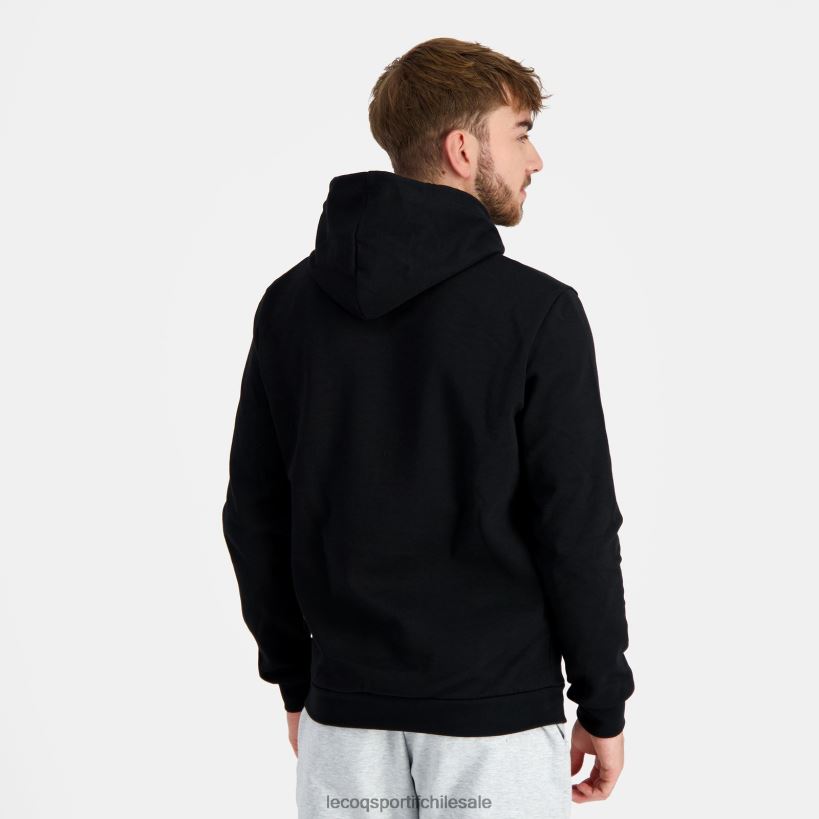 hombres sudadera con capucha negra T24B241 Le Coq Sportif ropa
