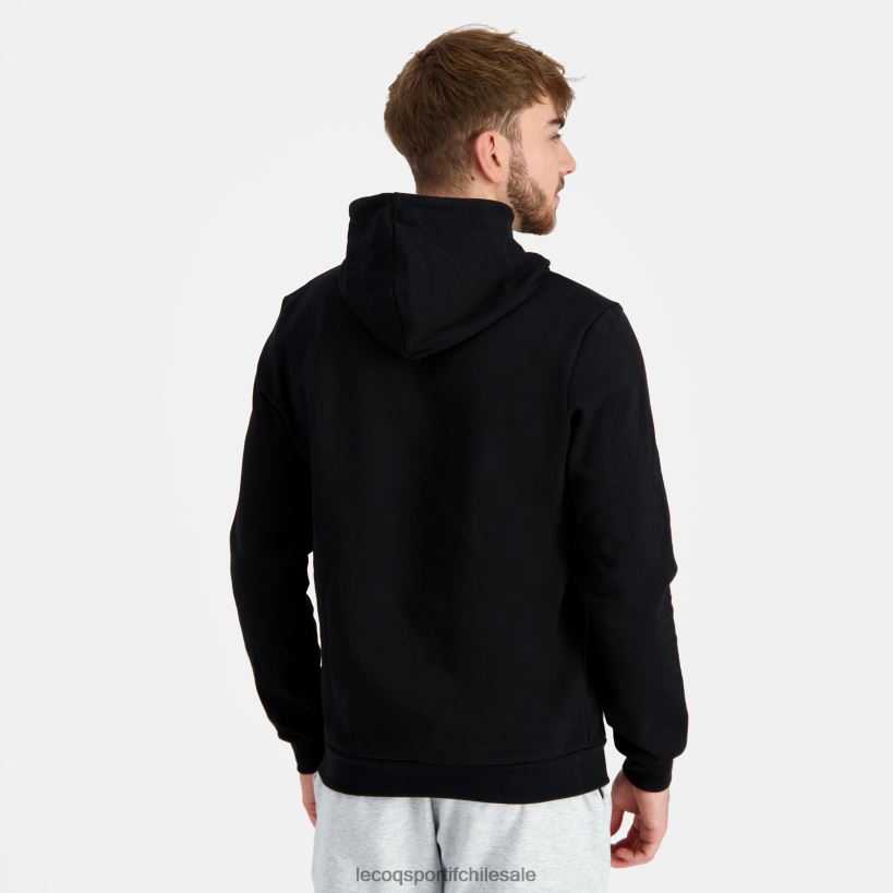 hombres sudadera con capucha negra T24B242 Le Coq Sportif ropa