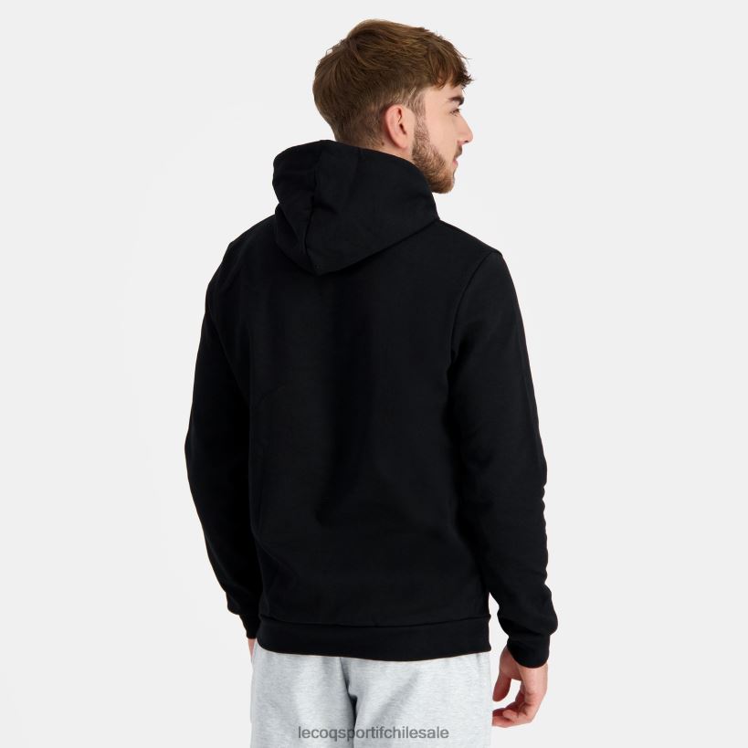 hombres sudadera con capucha negra T24B243 Le Coq Sportif ropa