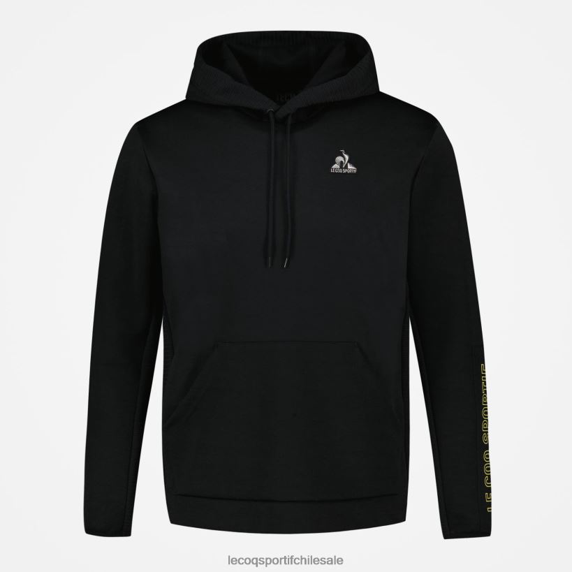 hombres sudadera con capucha negra T24B2440 Le Coq Sportif ropa