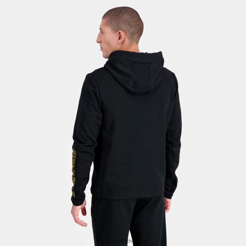 hombres sudadera con capucha negra T24B2440 Le Coq Sportif ropa