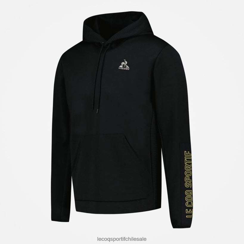 hombres sudadera con capucha negra T24B2440 Le Coq Sportif ropa