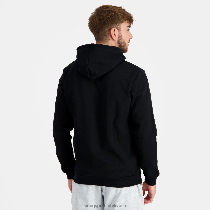 hombres sudadera con capucha negra T24B245 Le Coq Sportif ropa