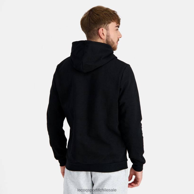 hombres sudadera con capucha negra T24B246 Le Coq Sportif ropa