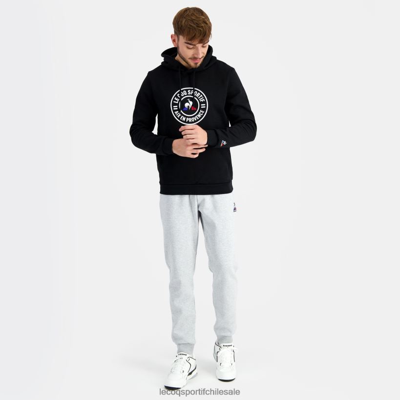 hombres sudadera con capucha negra T24B246 Le Coq Sportif ropa