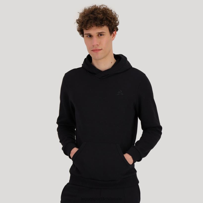 hombres sudadera con capucha negra T24B2493 Le Coq Sportif ropa