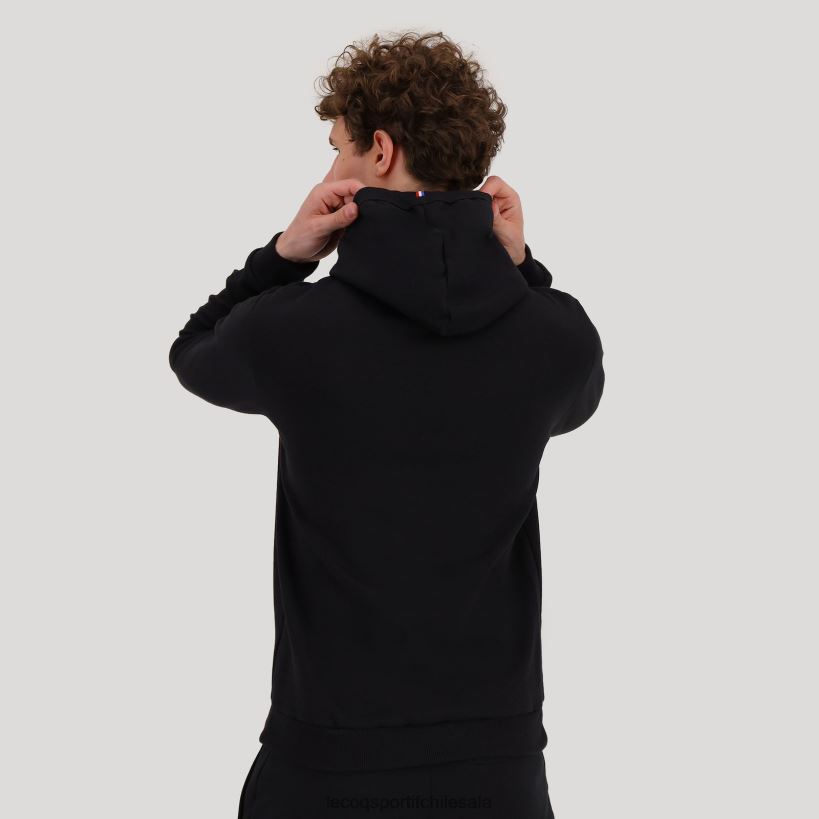 hombres sudadera con capucha negra T24B2493 Le Coq Sportif ropa