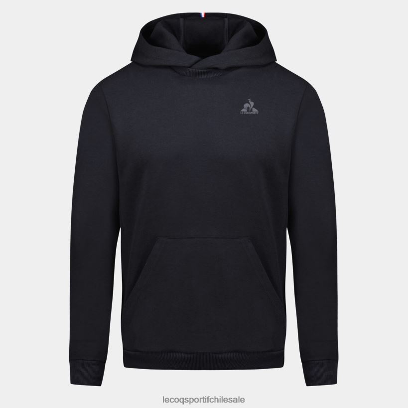 hombres sudadera con capucha negra T24B27 Le Coq Sportif ropa
