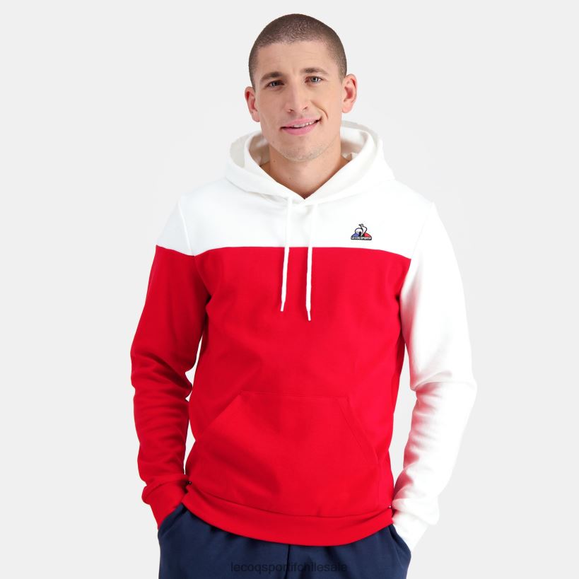 hombres sudadera con capucha roja T24B2435 Le Coq Sportif ropa