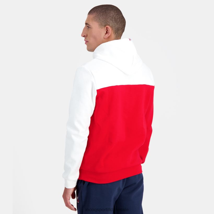 hombres sudadera con capucha roja T24B2435 Le Coq Sportif ropa
