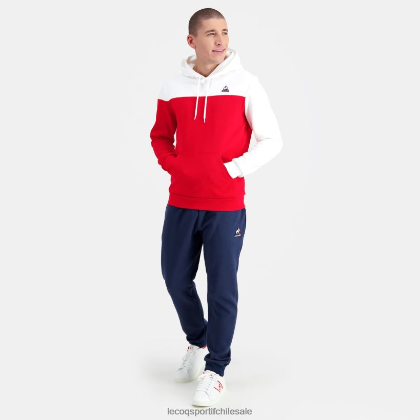 hombres sudadera con capucha roja T24B2435 Le Coq Sportif ropa