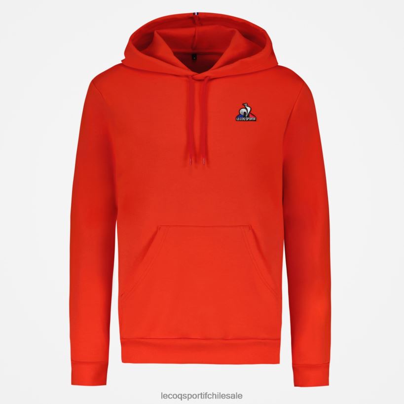hombres sudadera con capucha roja T24B253 Le Coq Sportif ropa