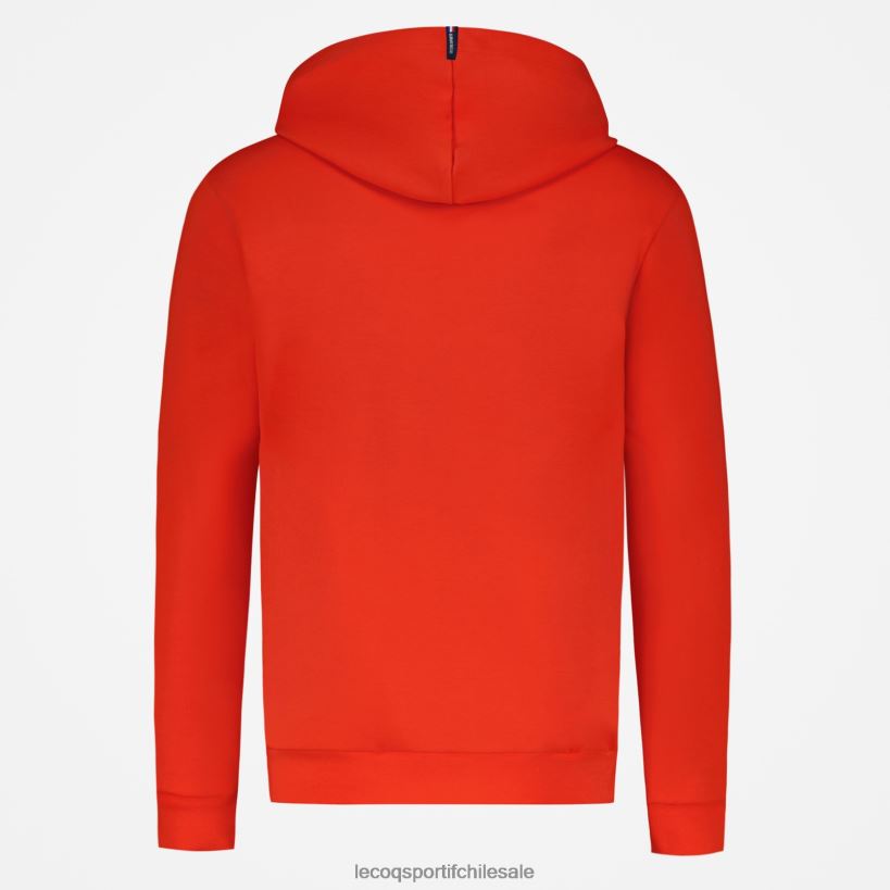 hombres sudadera con capucha roja T24B253 Le Coq Sportif ropa