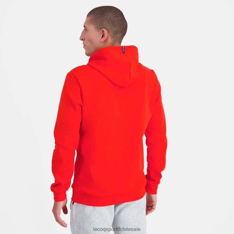 hombres sudadera con capucha roja T24B253 Le Coq Sportif ropa