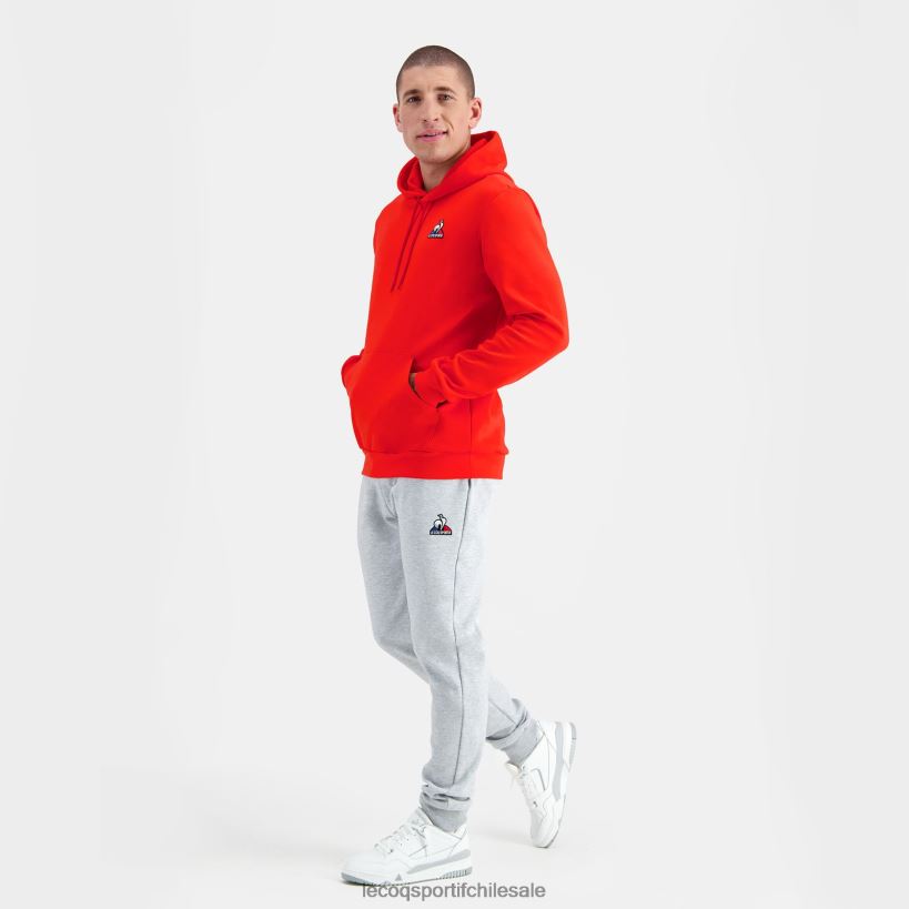 hombres sudadera con capucha roja T24B253 Le Coq Sportif ropa