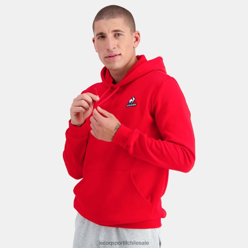hombres sudadera con capucha roja T24B259 Le Coq Sportif ropa
