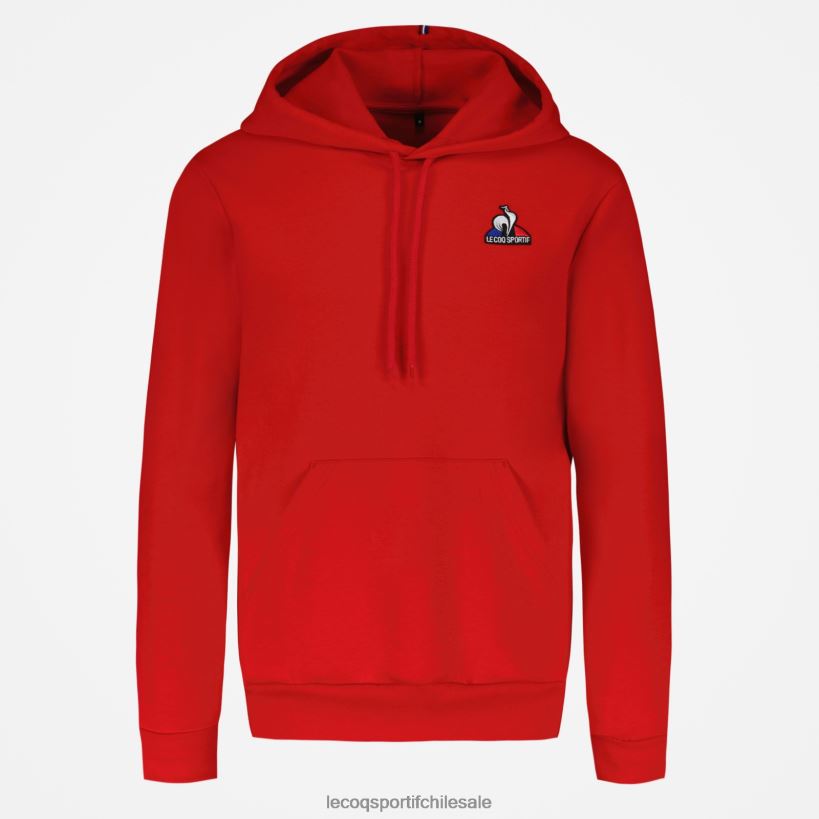 hombres sudadera con capucha roja T24B259 Le Coq Sportif ropa