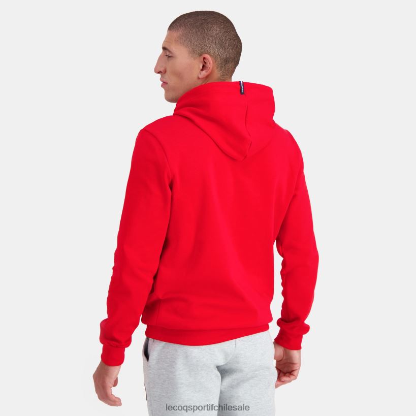 hombres sudadera con capucha roja T24B259 Le Coq Sportif ropa