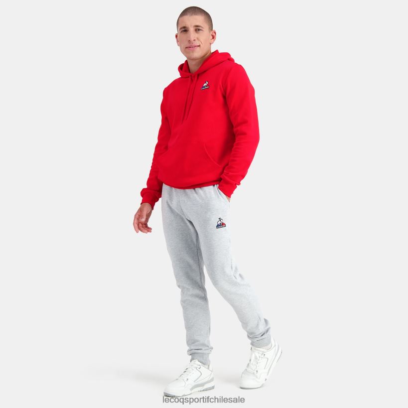 hombres sudadera con capucha roja T24B259 Le Coq Sportif ropa