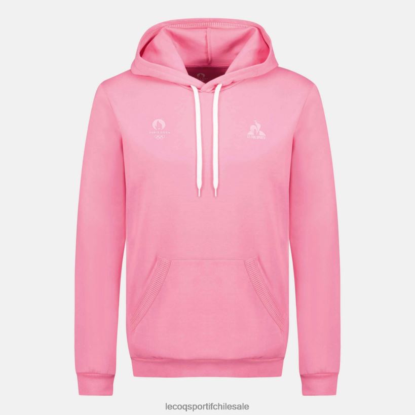 hombres sudadera con capucha rosa T24B230 Le Coq Sportif ropa