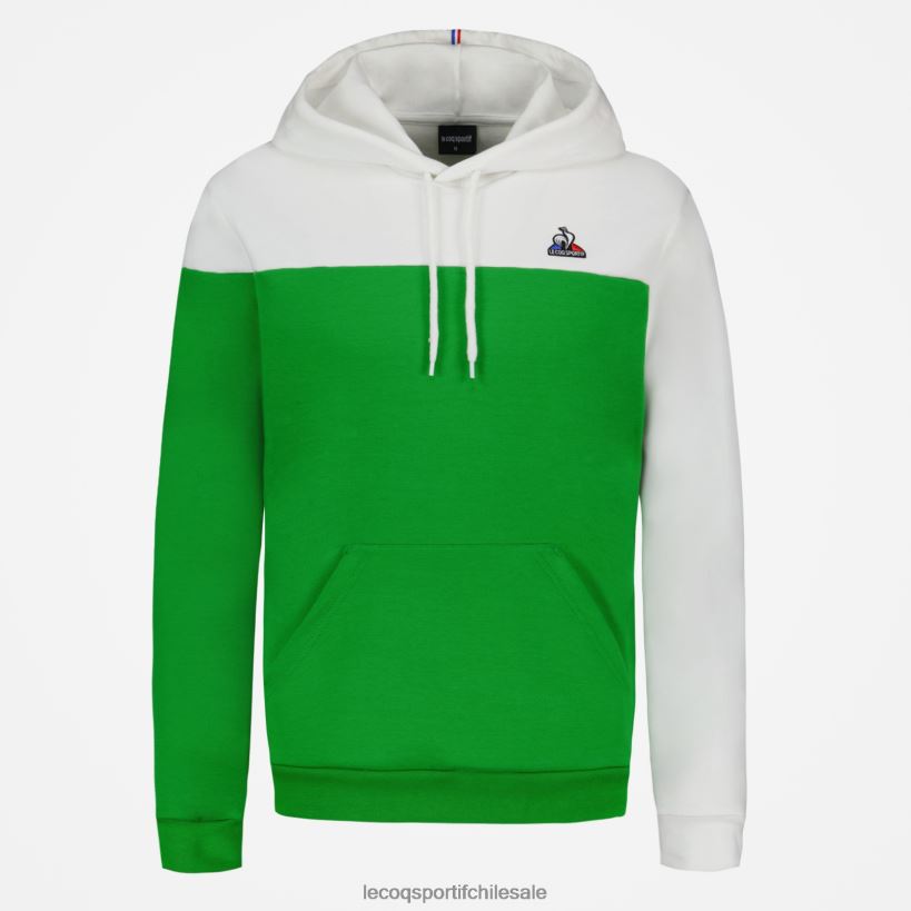 hombres sudadera con capucha verde T24B217 Le Coq Sportif ropa