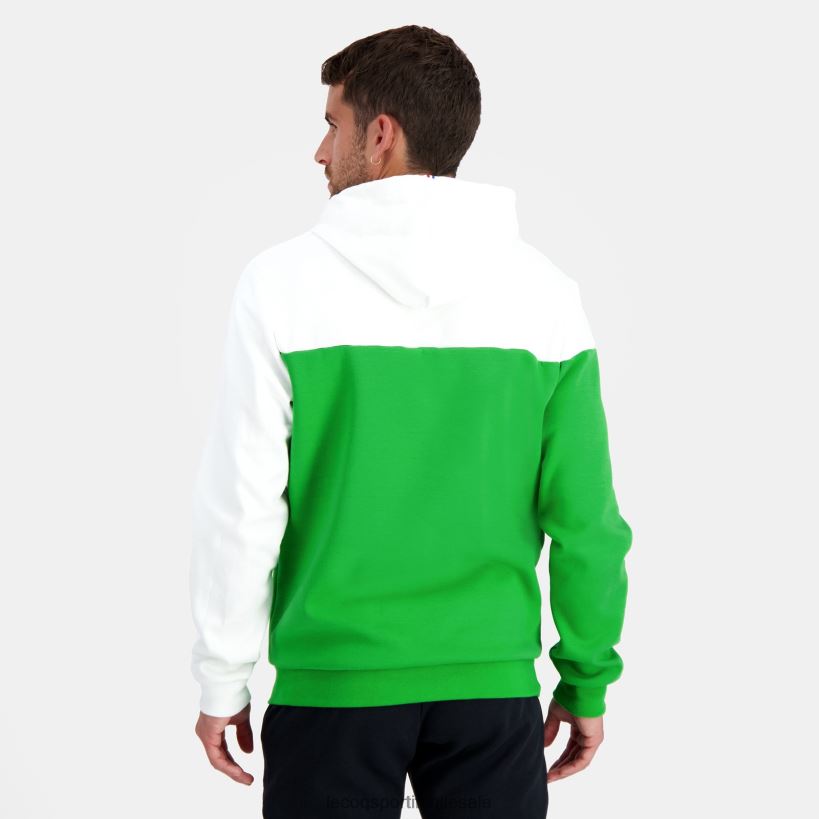hombres sudadera con capucha verde T24B217 Le Coq Sportif ropa
