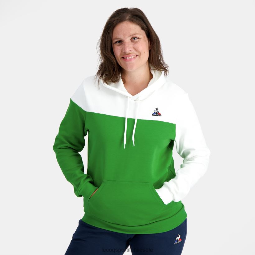 hombres sudadera con capucha verde T24B217 Le Coq Sportif ropa