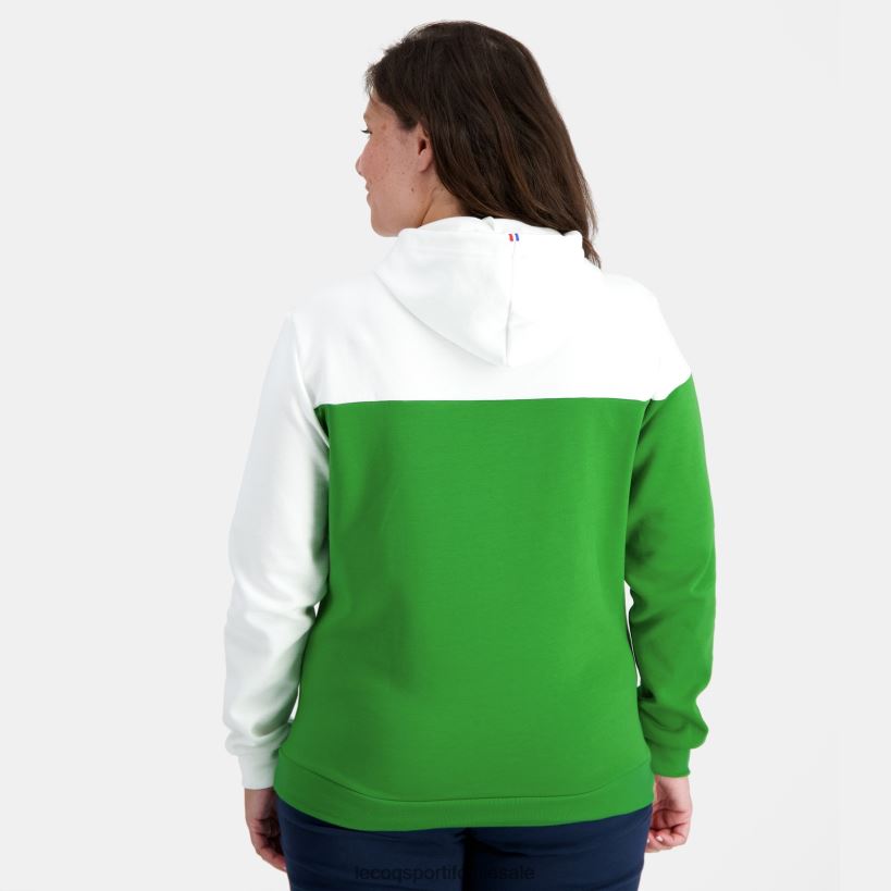 hombres sudadera con capucha verde T24B217 Le Coq Sportif ropa