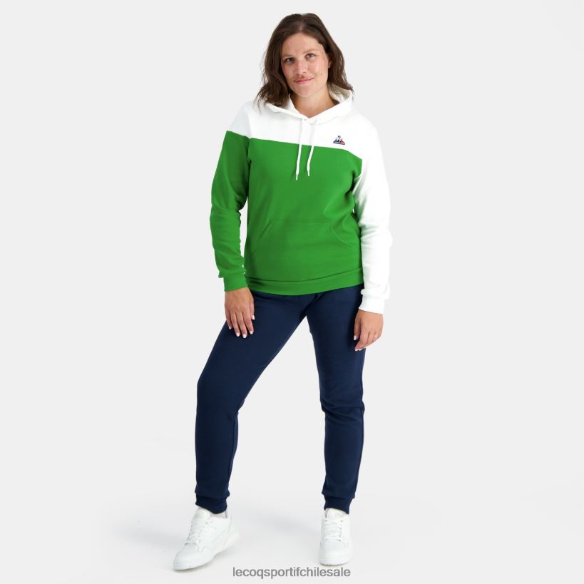 hombres sudadera con capucha verde T24B217 Le Coq Sportif ropa