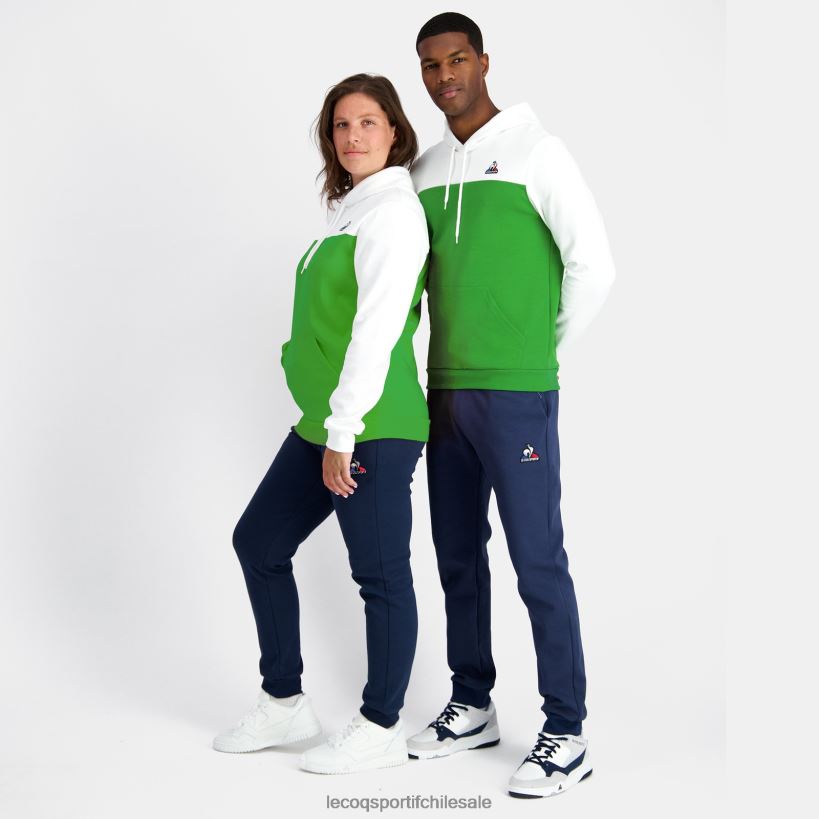 hombres sudadera con capucha verde T24B217 Le Coq Sportif ropa