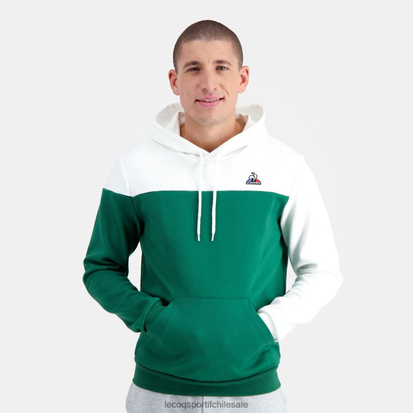 hombres sudadera con capucha verde T24B2436 Le Coq Sportif ropa