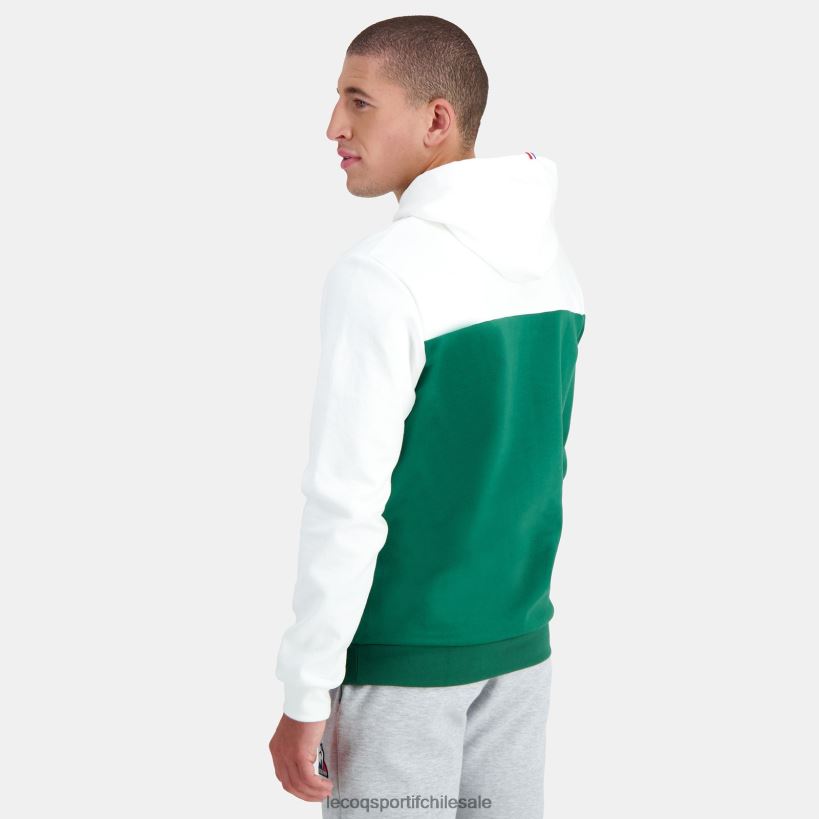 hombres sudadera con capucha verde T24B2436 Le Coq Sportif ropa
