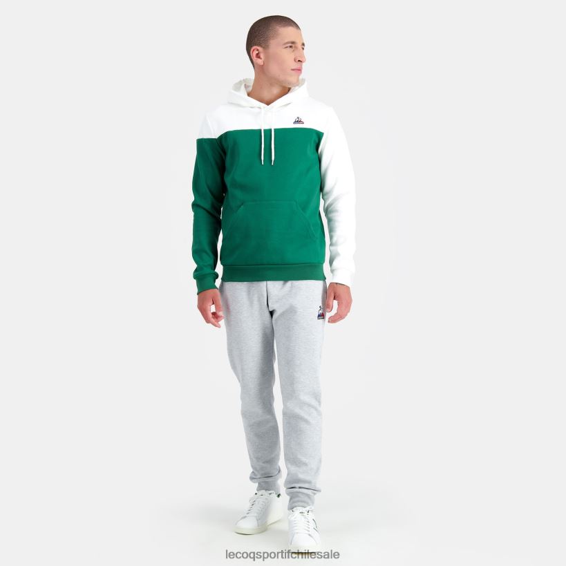hombres sudadera con capucha verde T24B2436 Le Coq Sportif ropa